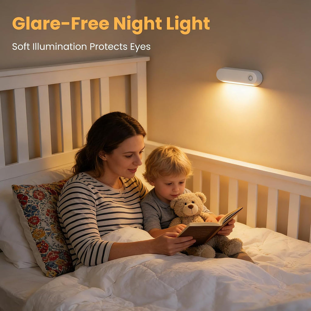 Motion Sensor Night Light, 1800Mah Battery Operated Lights, 80LM